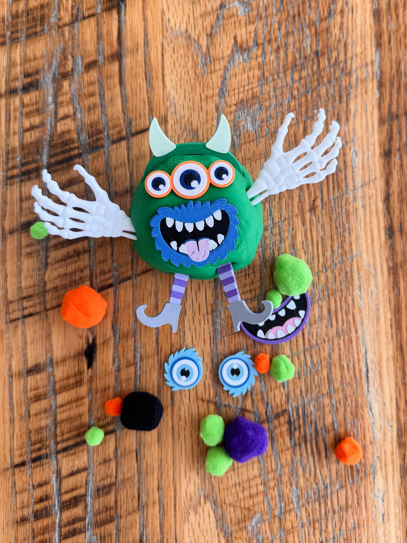 Build A Monster Mini Playdough To-Go Jar