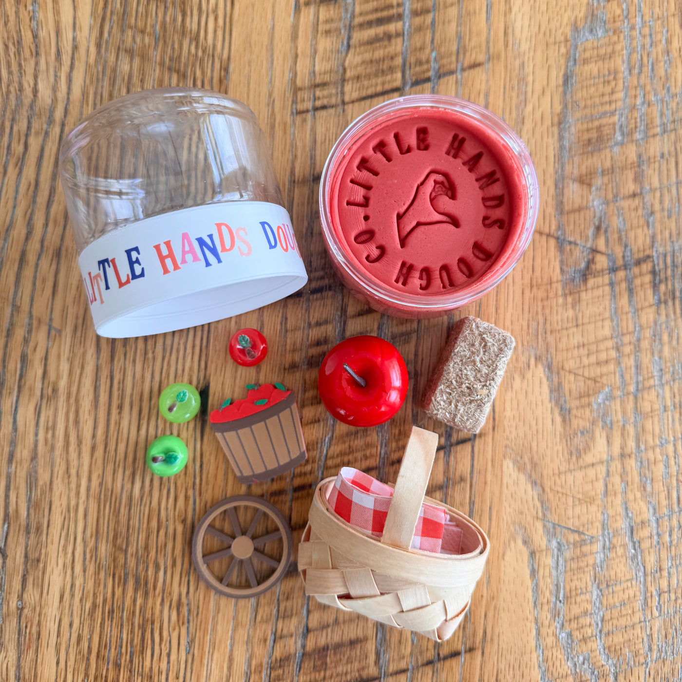 Apple Picking Playdough To-Go Jar