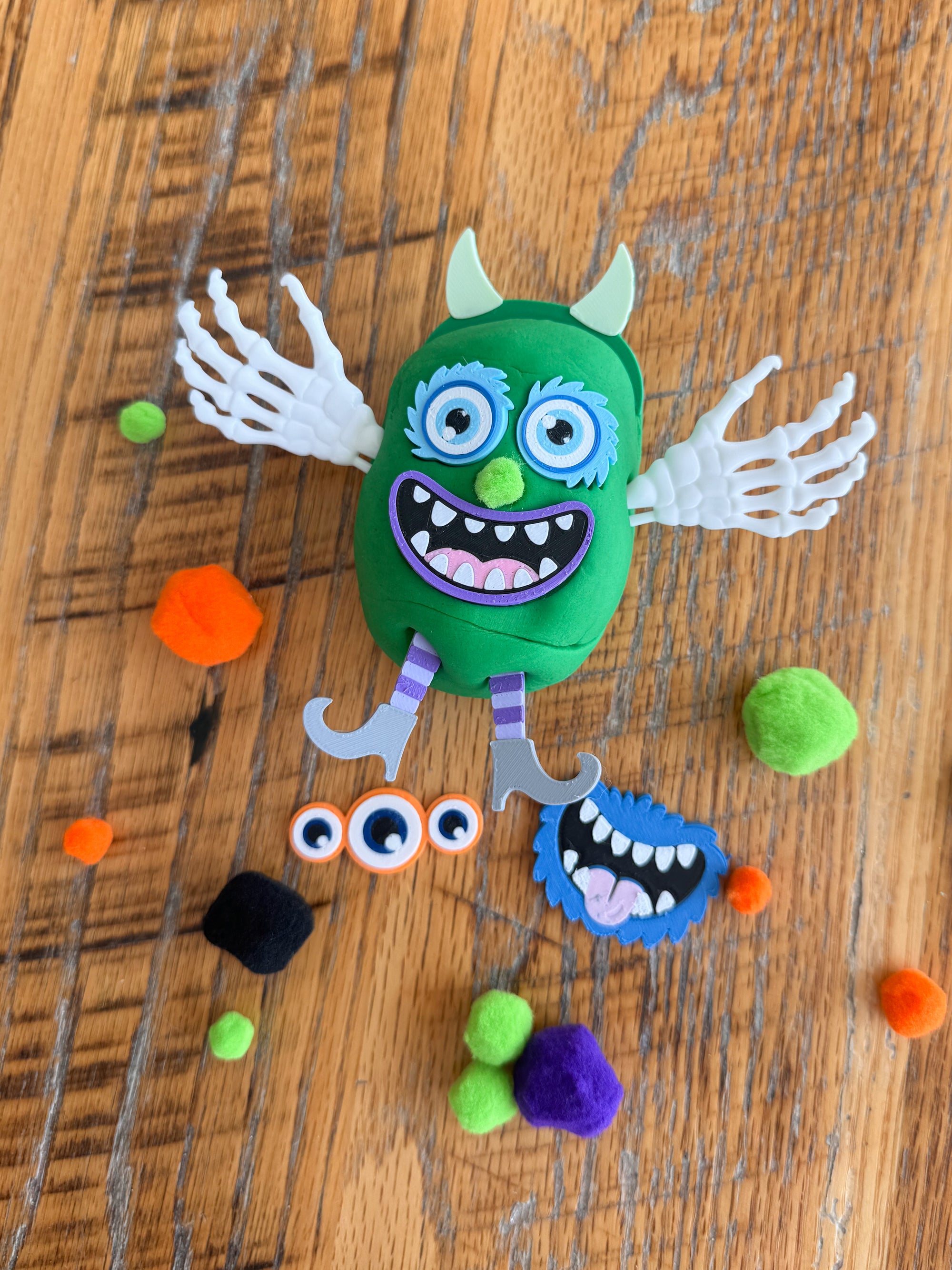 Build A Monster Mini Playdough To-Go Jar