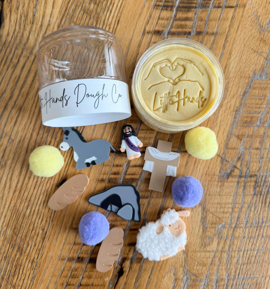 He Is Risen Playdough To-Go Jar