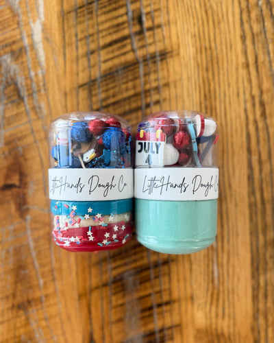 4th of July Patriotic Playdough To-Go Jar