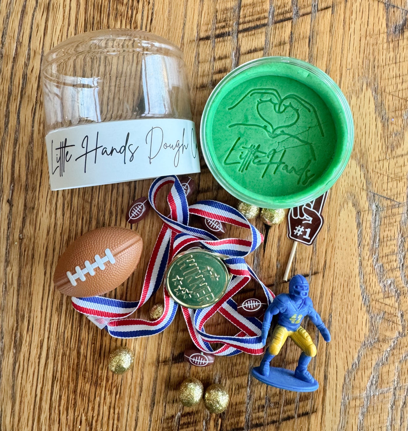 Football Playdough To-Go Jar