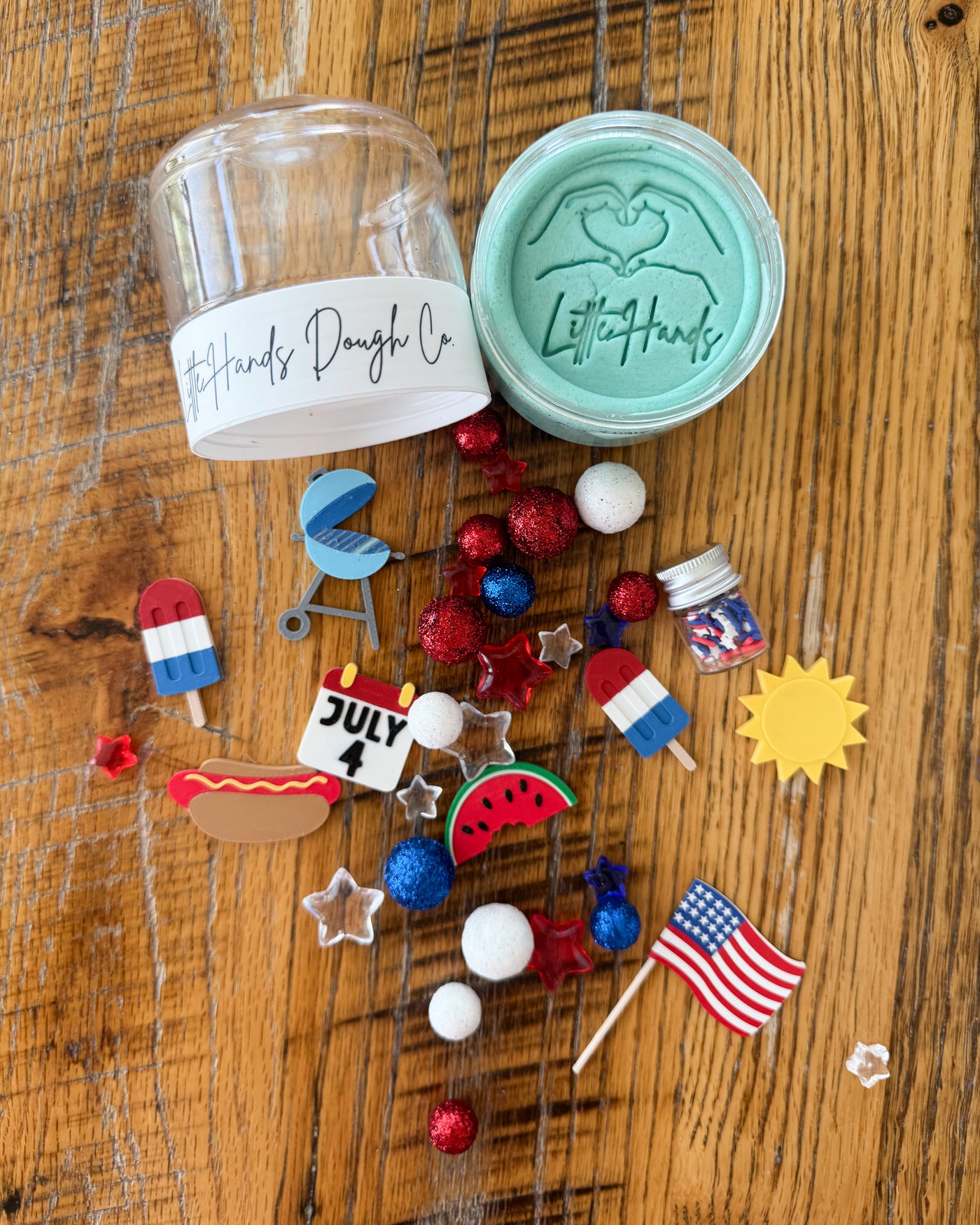 4th of July BBQ Playdough To-Go Jar
