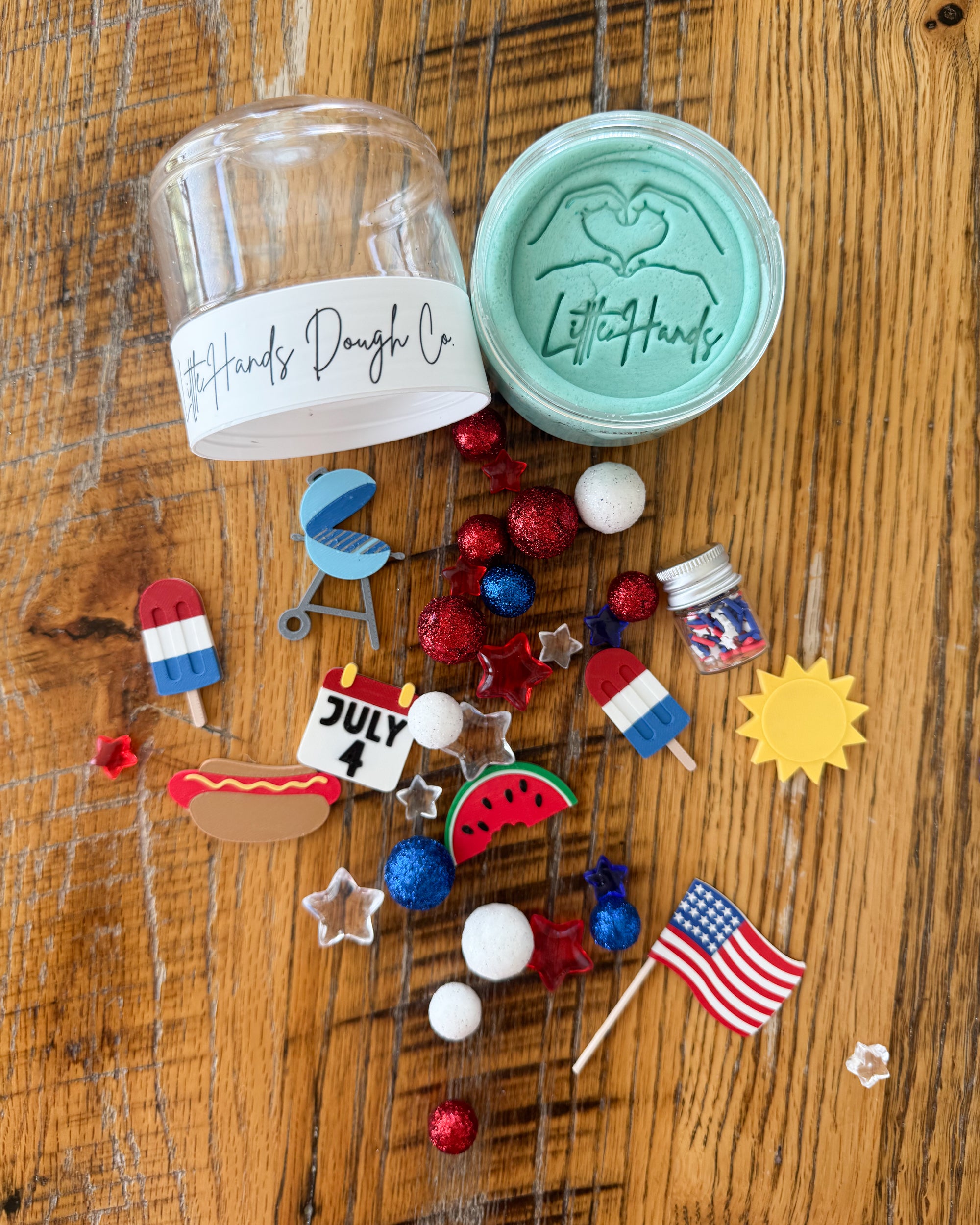 4th of July BBQ Playdough To-Go Jar