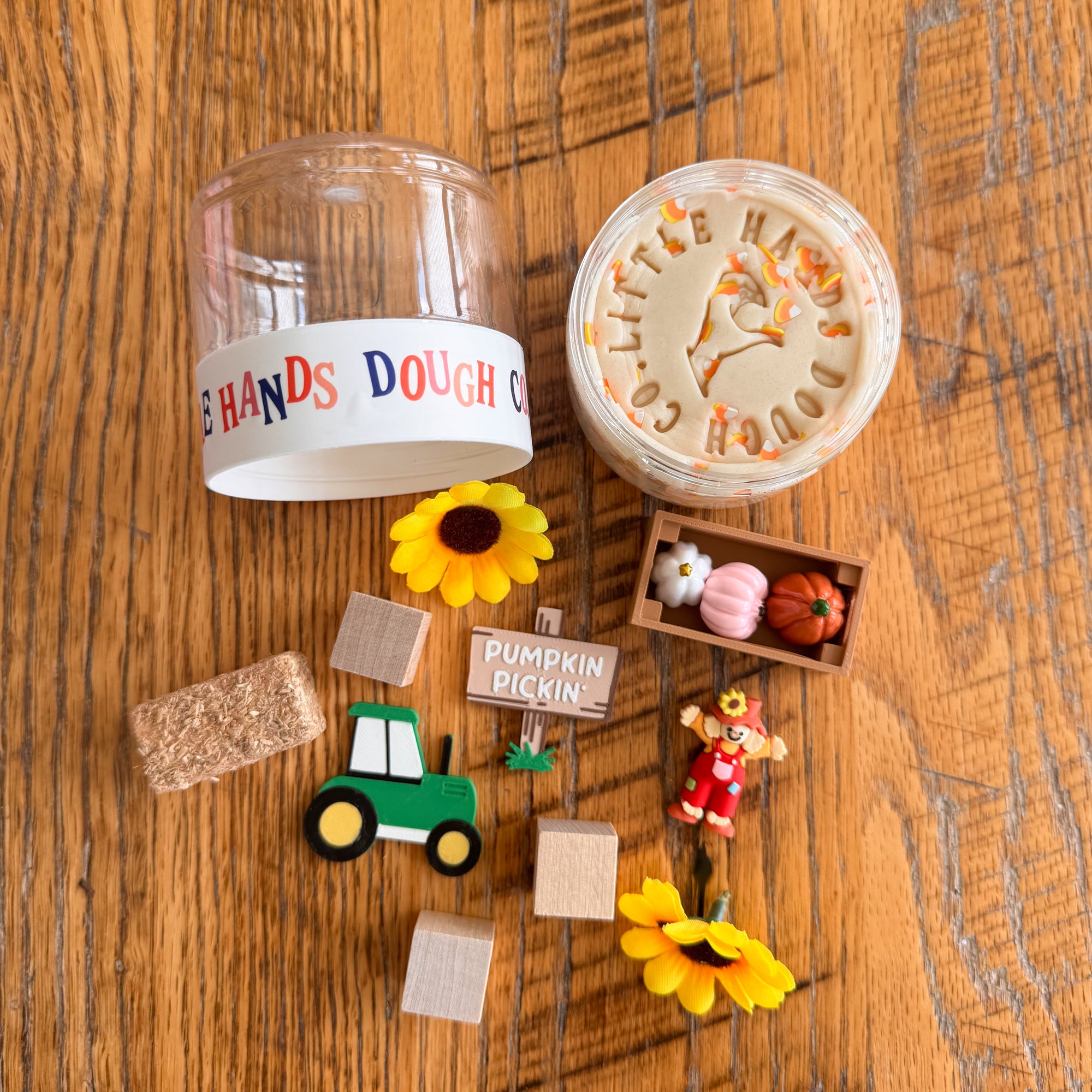 Pumpkin Patch Playdough To-Go Jar