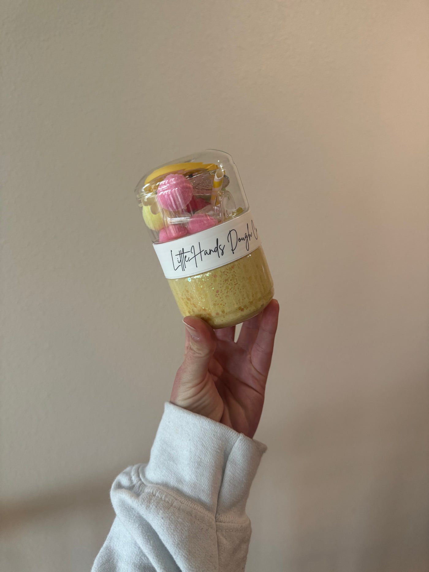 Lemonade Playdough To-Go Jar