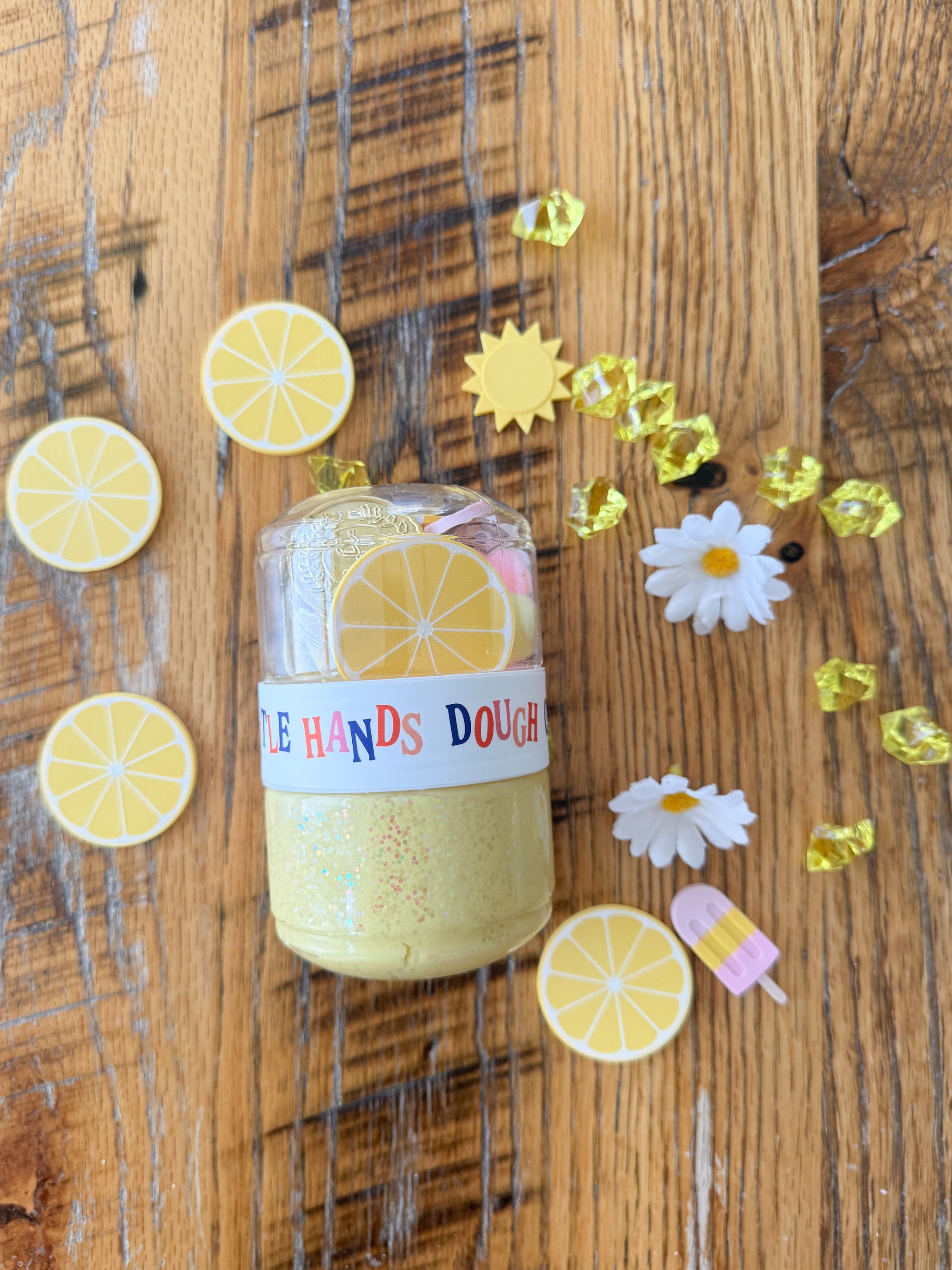 Lemonade Playdough To-Go Jar