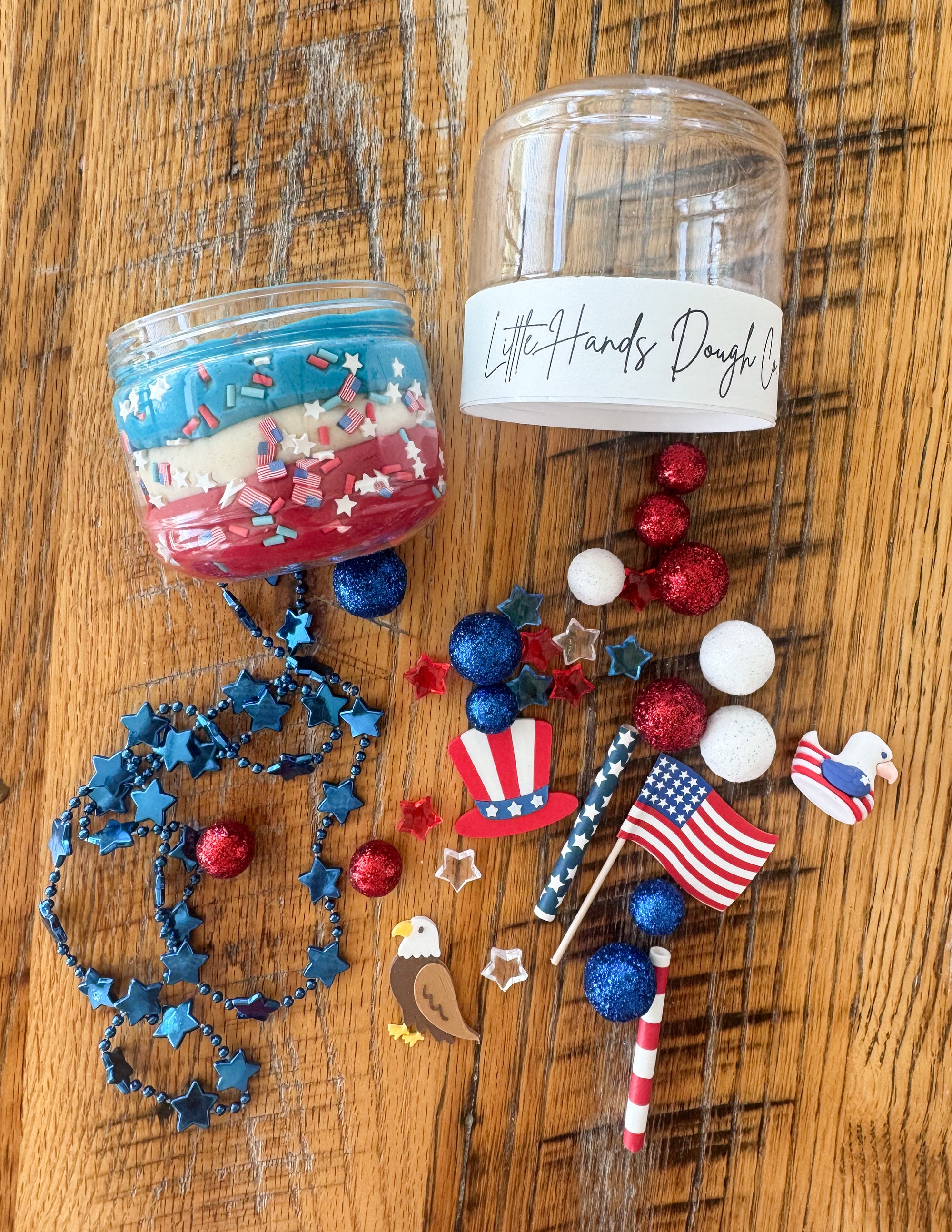 4th of July Patriotic Playdough To-Go Jar