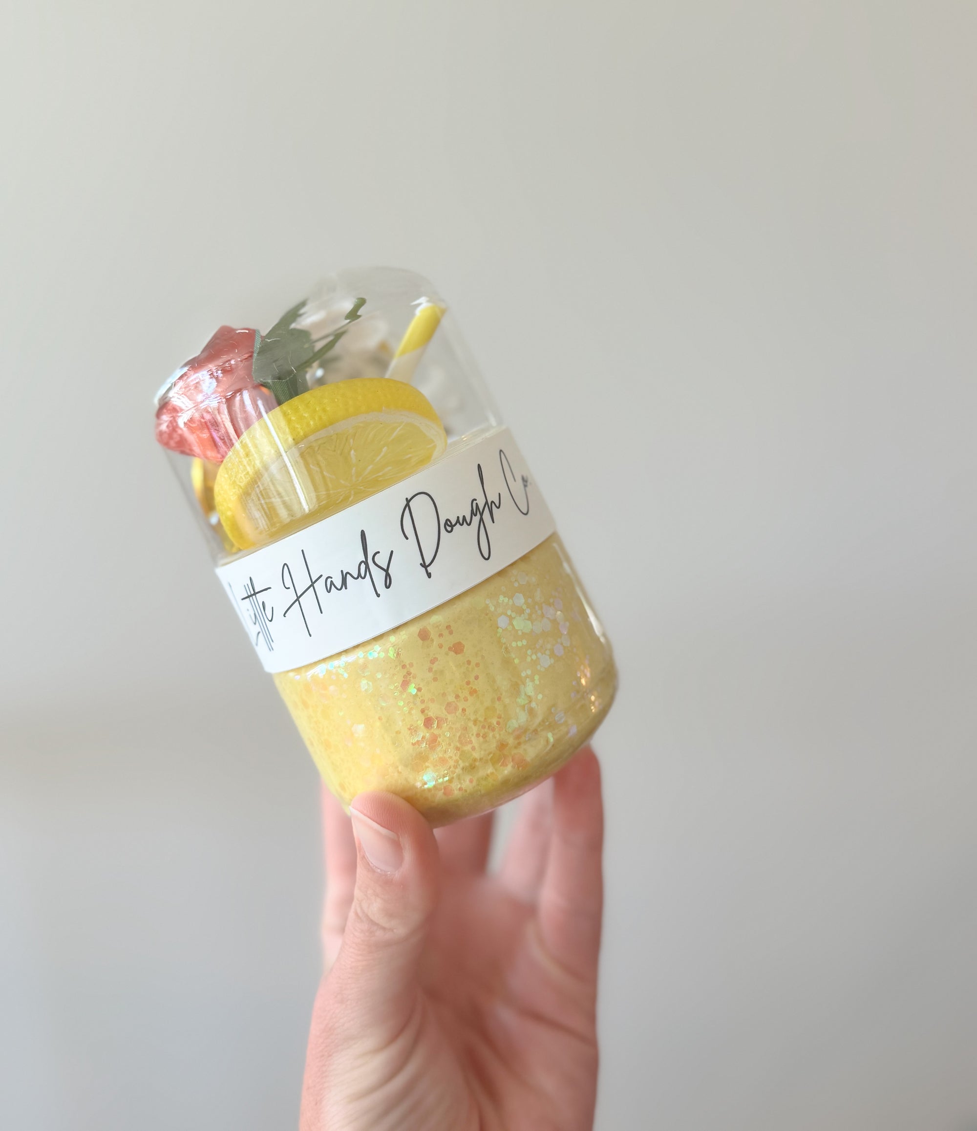 Lemonade Playdough To-Go Jar
