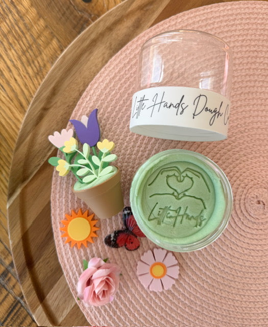 Spring Flowers Playdough To-Go Jar
