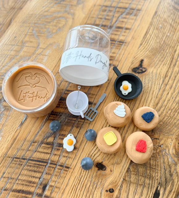 Pancake Breakfast Playdough To-Go Jar