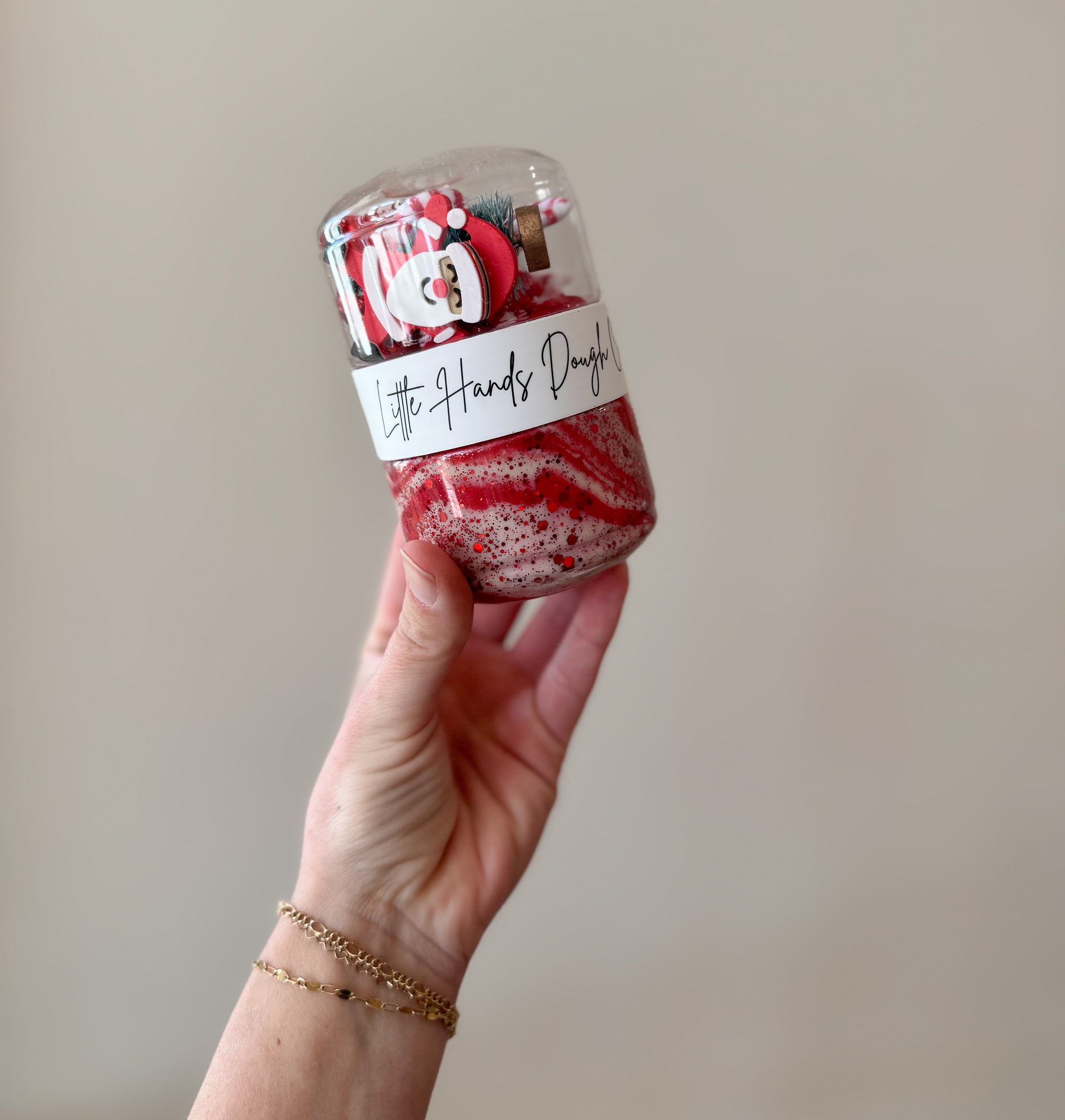 Jolly Santa Playdough To-Go Jar