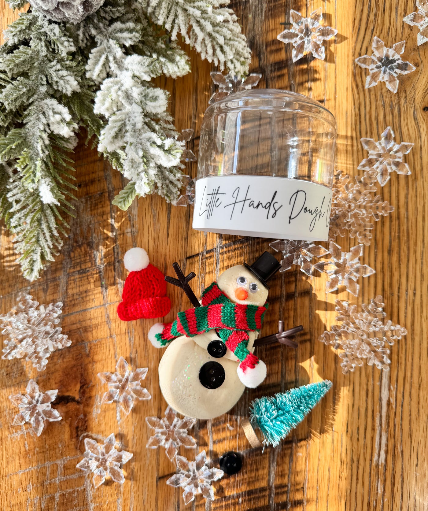 Build A Snowman Playdough To-Go Jar