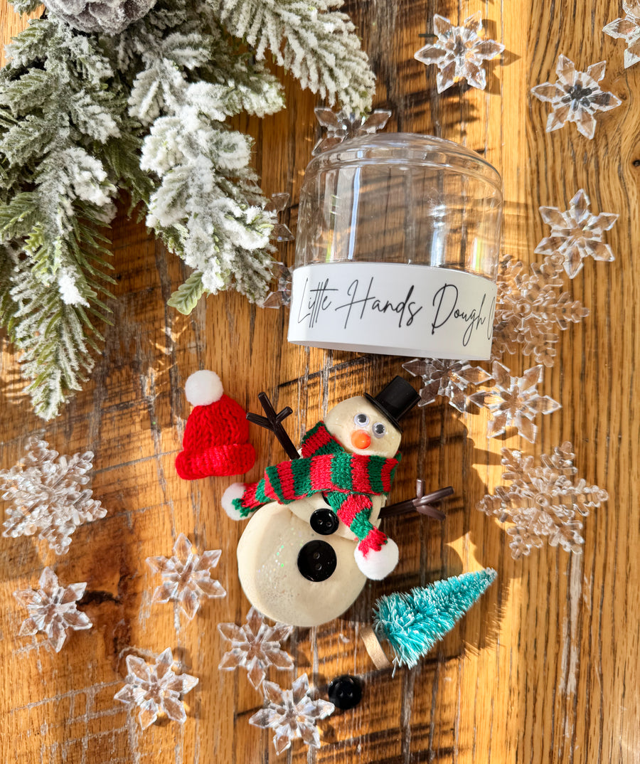 Build A Snowman Playdough To-Go Jar