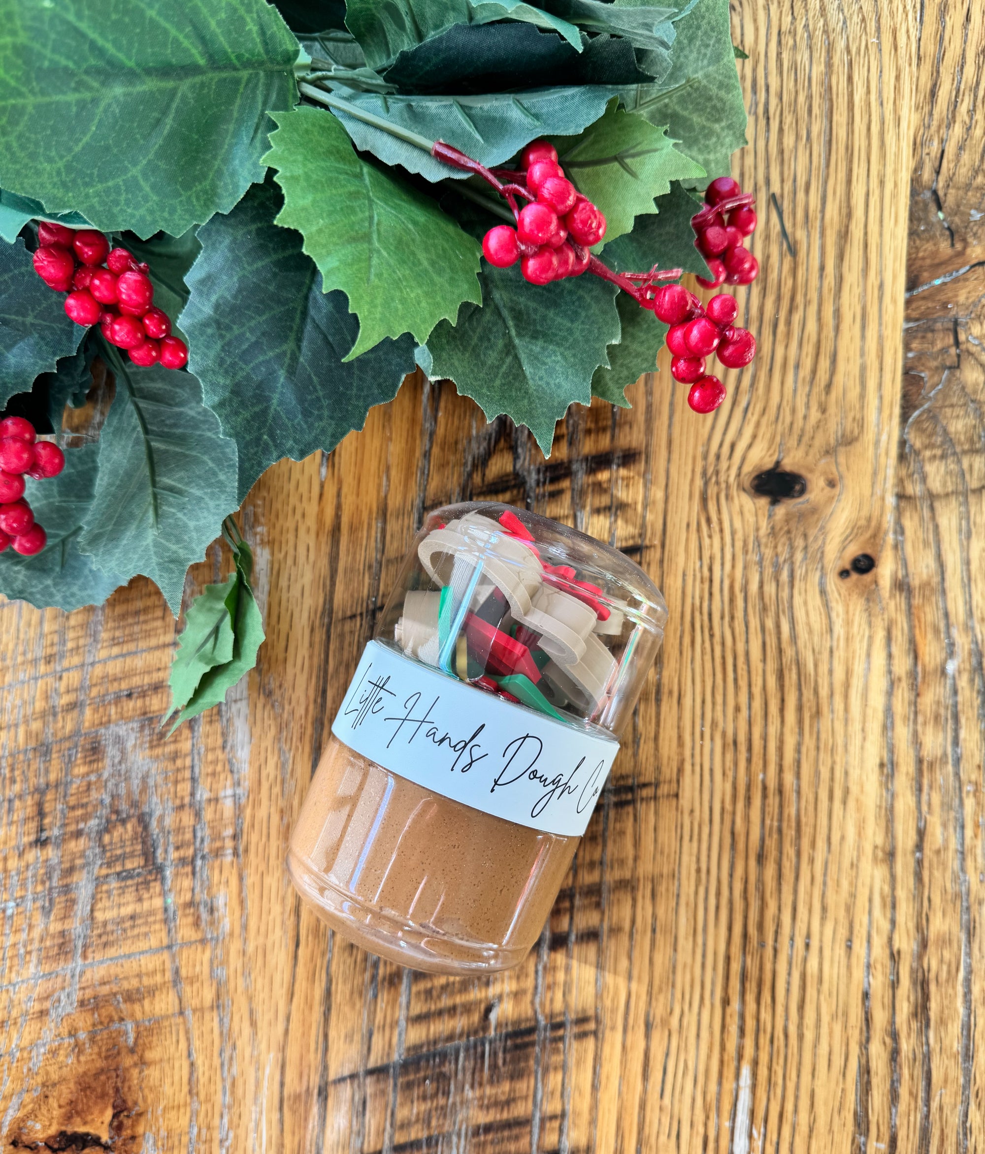 Build A Gingerbread Person Playdough To-Go Jar