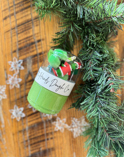 Grinch Playdough To-Go Jar