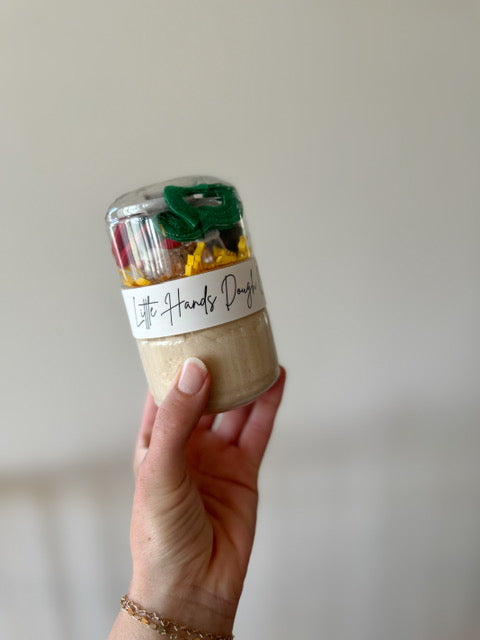 Pizza Playdough To-Go Jar