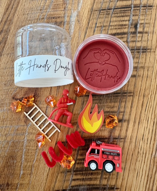 Fireman Playdough To-Go Jar