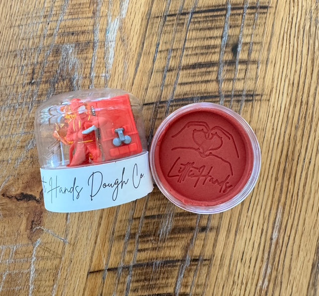 Fireman Playdough To-Go Jar