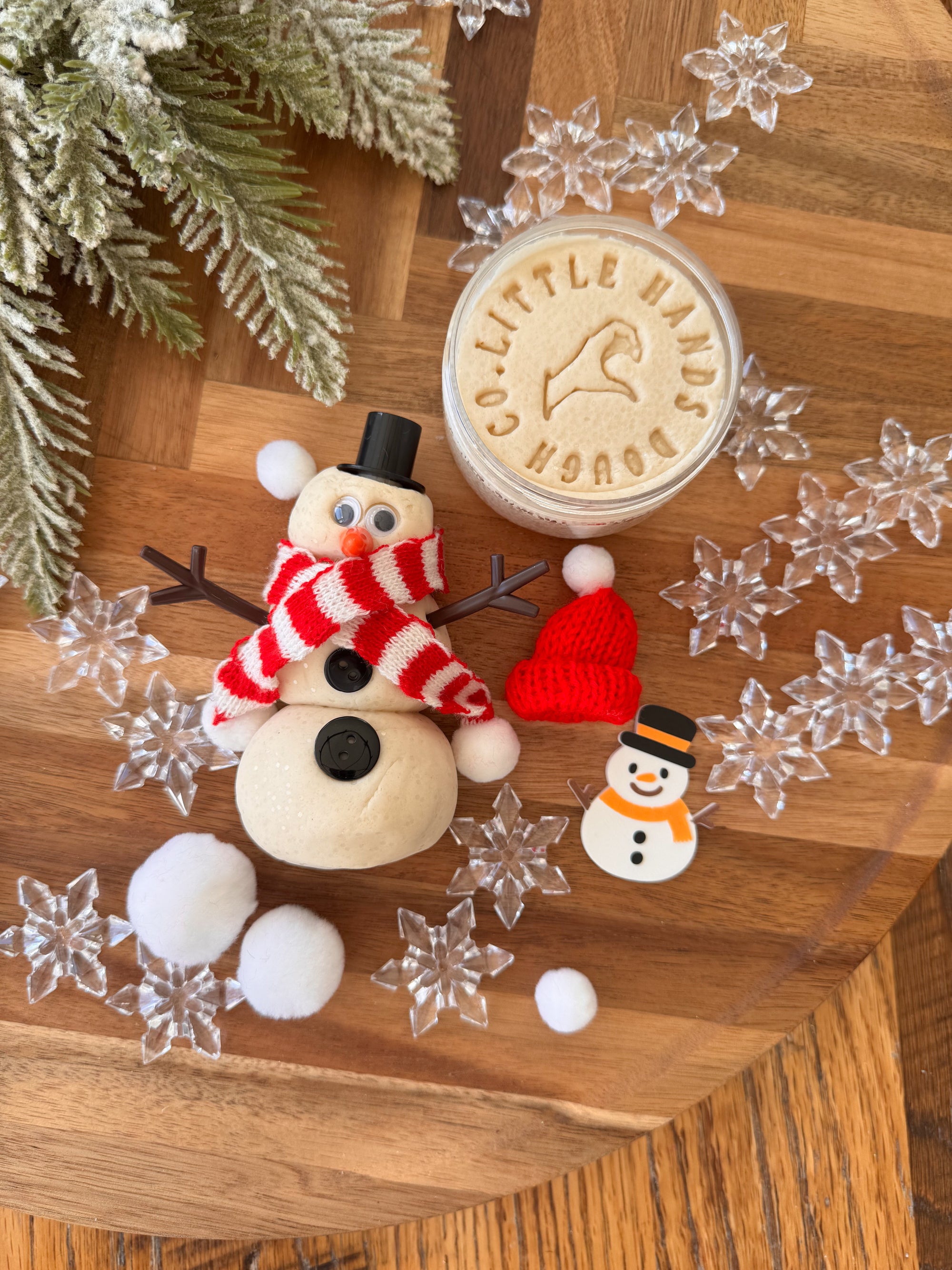 Build A Snowman Mini Playdough To-Go Jar