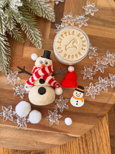 Build A Snowman Mini Playdough To-Go Jar