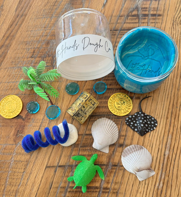 Ocean Playdough To-Go Jar