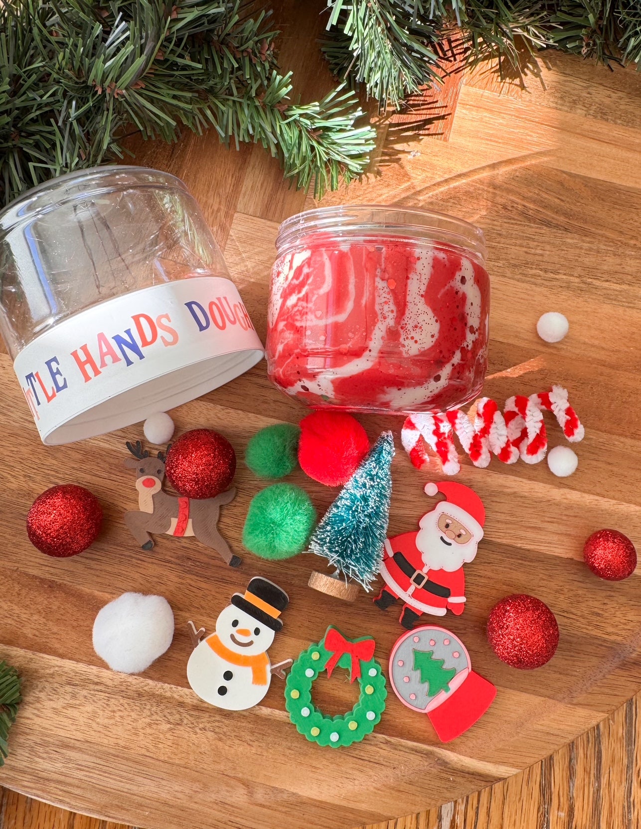Christmas Playdough To-Go Jar