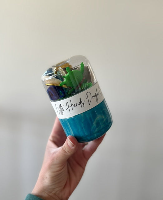 Ocean Playdough To-Go Jar