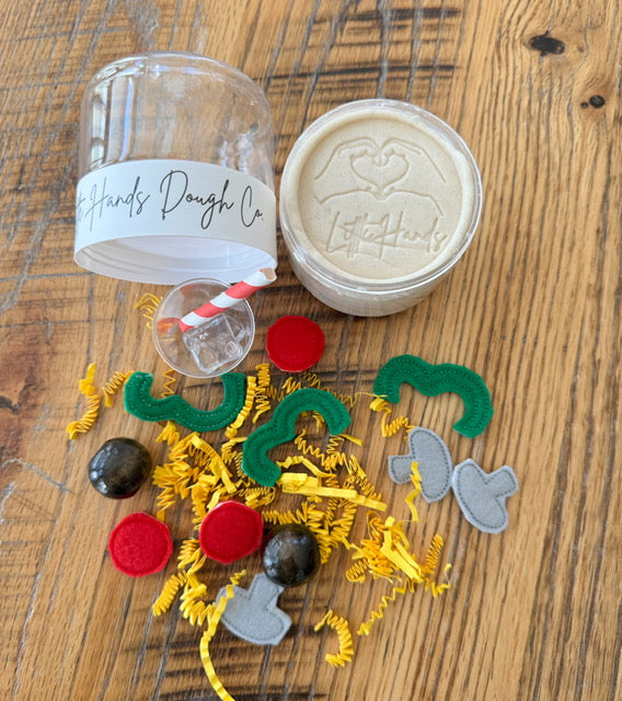 Pizza Playdough To-Go Jar