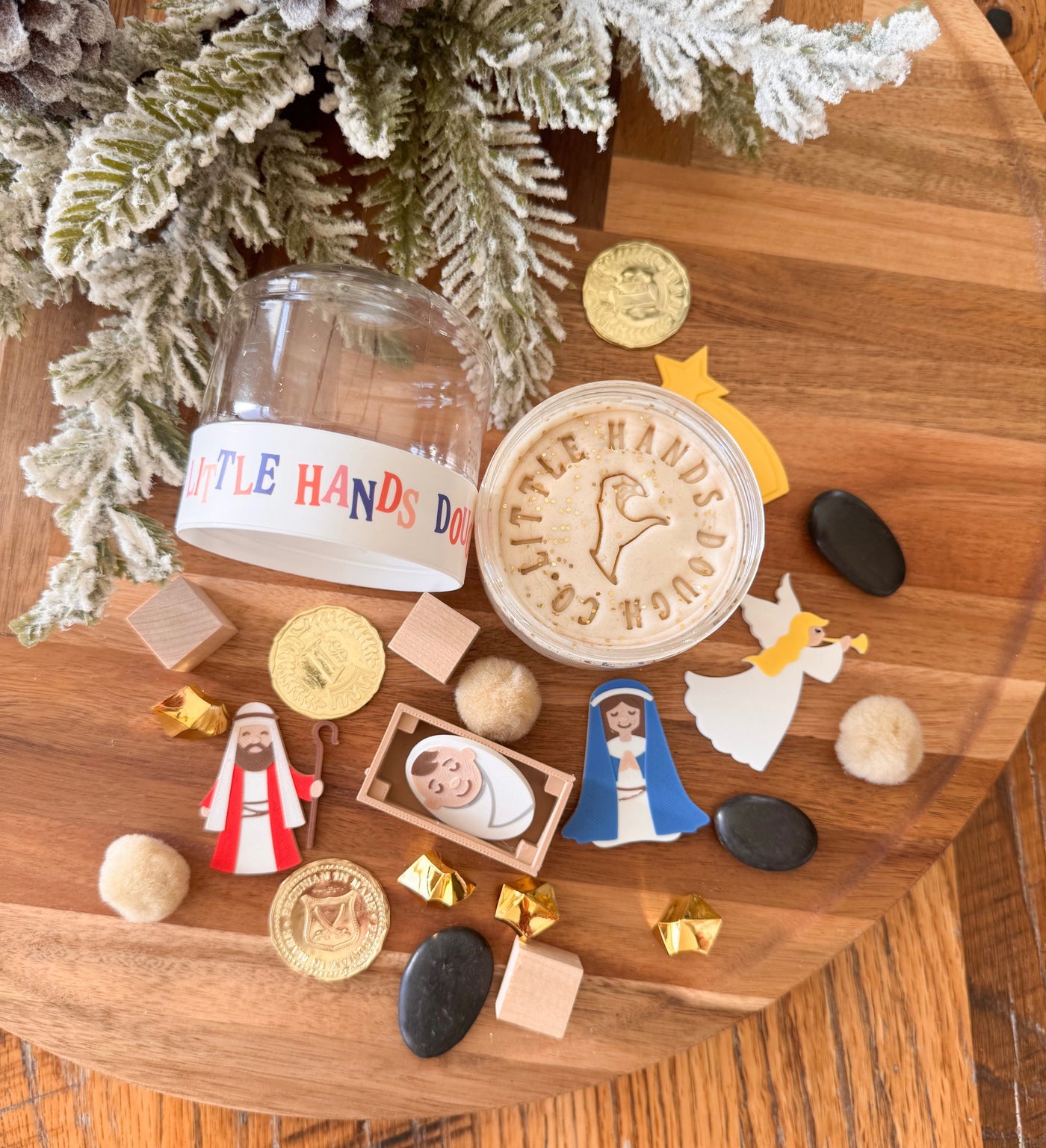 Nativity Playdough To-Go Jar